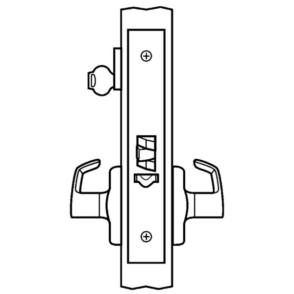Storeroom or Closet Mortise Lock, NS Lever, N Escutcheon, Satin Chrome